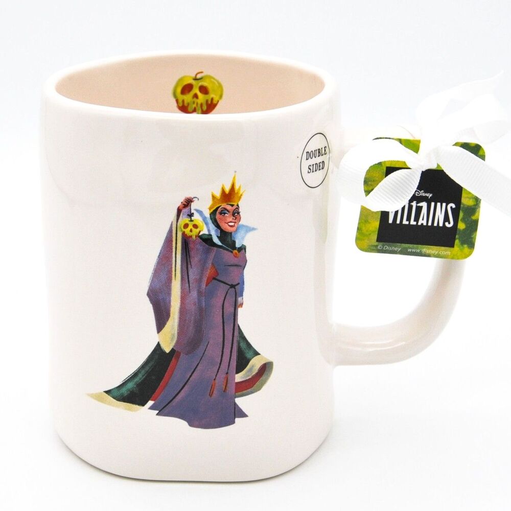 Rae Dunn Evil Queen Mug, Snow White 16oz Ceramic Coffee Cup w/ Poison Apple, New